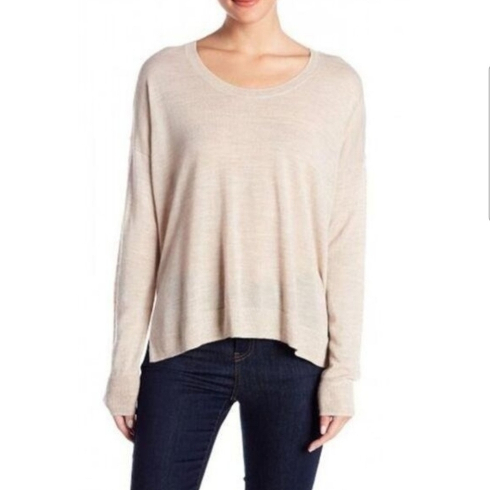 Madewell Southstar Wool Blend Pullover‎ Sweater Tan Marled Dune Long Sleeve XXS